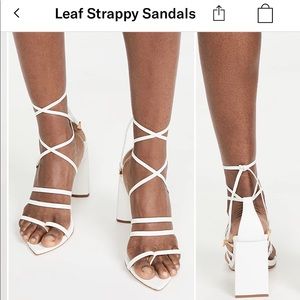 Brand new Schutz white heeled sandals